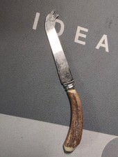 Vintage Viners Sheffield England Stag Handle Cheese Knife Forked Stainless picture
