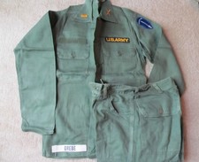 Early Vietnam Type 2 Fatigue shirt & Pants set OG 107 Vintage  picture