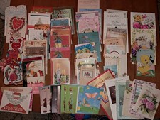 180 Vintage Unused &  Used  Greeting Cards Birthday Christmas Valentines Easter picture