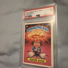 Topps Garbage Pail Kids Adam Bomb 8a Sticker Card 1985 PSA 5 Original Vintage picture