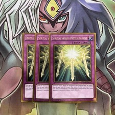 MVP1-ENG31 x3 Spiritual Swords of Revealing Light Gold Rare Excellent Yugioh picture