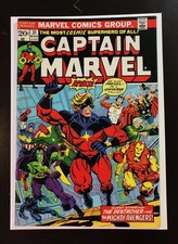 Captain Marvel #31. VGFN 5.0. Drax the Destroyer, Avengers, Thanos App. 1974. picture