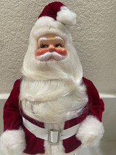 Vintage Large Santa Claus Velveteen  16” Doll Figure Kitschy Christmas picture