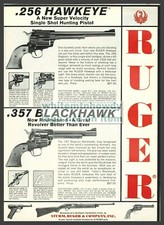 1963 RUGER .256 Hawkeye .357 Blackhawk Revolver Vintage Gun PRINT AD picture