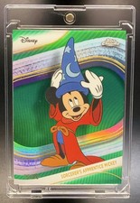 2025 Topps Chrome Disney #190 Sorcerer's Apprentice Mickey Green #/99 picture