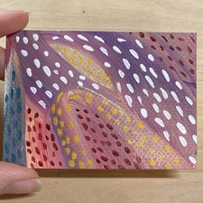 ACEO OOAK “Mystical” Original Painting, 2.5”x3.5” Mini Art, Signed picture