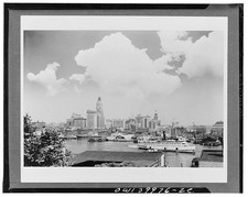 Photo:Cincinnati Ohio Ohio River Skyline Steamboats 1930s picture
