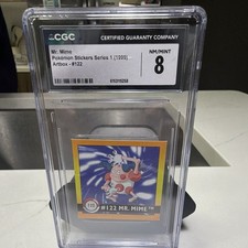 Mr. Mime CGC 8 1999 Artbox Pokémon Stickers Series 1 Sticker #122 picture