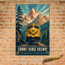 Retro United Steam Train Railway Metal Wall Art Tin Sign 8x12 picture