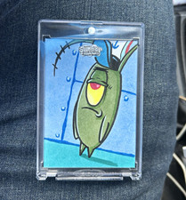 Topps 2025 Chrome SpongeBob 25th Anniversary 1/1 sketch Cesar L. Krusty Krab picture