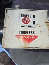 Vintage Bowes Tubeless Tire Valves Cabinet Rare HTF picture
