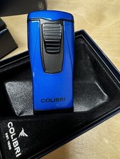 Colibri Monaco Triple Jet Flame Cigar Lighter - Metallic Blue - New picture