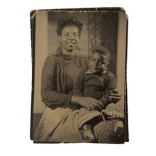 Vintage African American Family Photo Mother & Son Wilmington NC c. 1940s picture