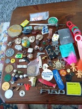 Grandpa's  JUNK DRAWER LOT  Vintage Collectibles Many Different Items. See Pics picture