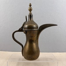 Vintage Arabic Dallah Coffee Pot Middle Eastern Brass Copper Islamic Tea Pot picture