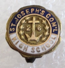 Antique St. Joseph's Commercial High School - Class of 1926 Pin - Brooklyn, NY picture