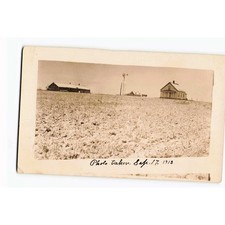 Vintage 1912 Real Photo Postcard RPPC Farmhouse Barn Windmill Rural Farmstead picture