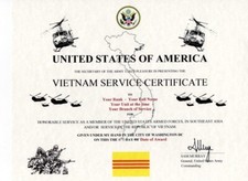 Republic of Viet Nam (Vietnam) Service Certificate picture
