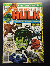 Marvel Comics Group Incredible Hulk Annual #5 1976 King-Size Color Bronze Age picture