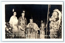 c1950's Peace Celebration Women Man Boy Child Kawennaroroks RPPC Photo Postcard picture