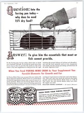 1949 PURINA MINK CHOW Fox Food Vintage 8