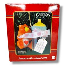Vintage Carlton Heirloom Ornament 1998 Parents To Be New In Box C17 picture
