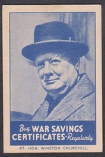 C1925  CANADIAN OVERSEAS ISSUE TABACCO CARD RT. HON. WINSTON  CHURCHILL picture