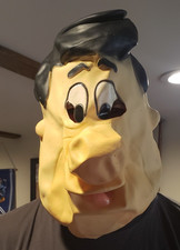 Fred Flintstone Mask VTG Full Head HBPI Rubies #2568  1994 Halloween Mexico picture