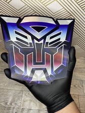 Transformers Autobot & Decepticon 3D Lenticular Motion Car Sticker Decal Peeker picture