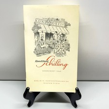 VTG 1940s Menu Konditorei Schilling Berlin Germany Pastry Shop Coffeehouse Cafe picture