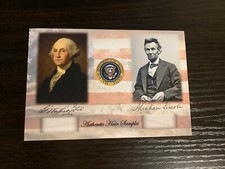 President Abraham Lincoln & George Washington Hair strand Relic sample USA picture