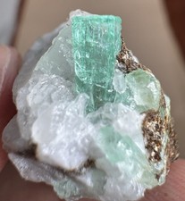 58 CT, Beryl Var High Quality Natural Emerald Crystals On Matrix ,PK picture