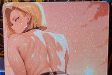 Android 18 Waifu Fan Art Card Double Sided Holo Mature Collectible picture
