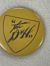 Delaware And Hudson Railroad D&H Vintage Pin Button Yellow Blue Trains picture