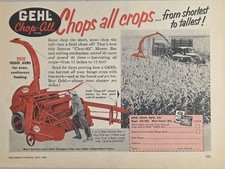 1956 Print Ad Gehl Chop-All Pulled by Tractor Chops All Farm Crops West Bend,WI picture
