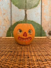 Antique German Pulp Paper Pumpkin, Dim: 3.25