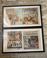 2 Framed NY Post & Daily News Newspaper Front Pages - Knicks Championship Covers picture