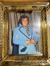 VINTAGE 1970'S ELVIS PRESLEY LIGHTED FRAME LAMP J&L MIRROR NOVELTY Co. w/BOX picture