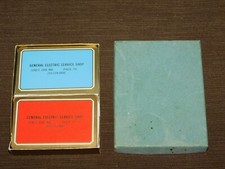 VINTAGE 2 DECKS OF PLAYING CARDS GE GENERAL ELECTRIC SERVICE SHOP PHILA PA picture