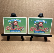 Topps 1985 Garbage Pail Kids 48a 48b Tongue Tied Tim Marty Mouthful picture