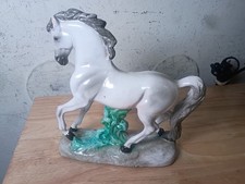 Ugo Zaccagnini Vtg Mid Century Italian Majolica Signed Glazed Porcelain Horse EC picture