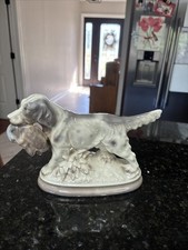 Vintage Porcelain Spaniel with Pheasant Figurine Hunting Dog picture