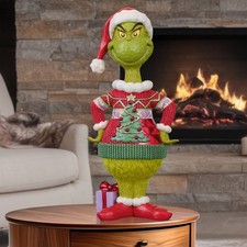 Jim Shore Dr. Seuss Grinch Ugly Sweater Statue 20.25 In Hand Painted Resin New picture