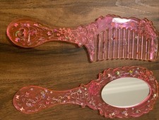 Delicate handmade resin comb and mirror set picture