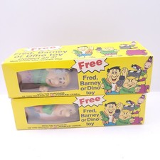 Vintage Flintstones Fruity Pebbles Fred and Barney Toys New In Box picture