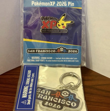 Exclusive PIKACHU Pokemon XP2026 San Francisco World Championship pin & keychain picture