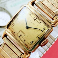 Elgin Men's Antique Mechanical Winding Watch Vintage Steel 4101 picture