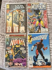 Lot Of 4 Vintage 90s Marvel Comics VG-VF (Wolverine/Daredevil/Nova/Silver Surfer picture