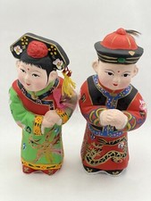 Vintage Clay  Figurines  Chinese Culture Couple picture