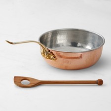 Ruffoni Historia Hammered Copper Chef’s Pan with Acorn Handle and Risotto Spoon picture